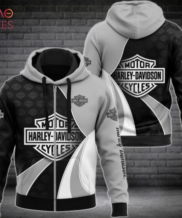 Harley Davidson Black Mix Grey Luxury Hoodie Limited Edition