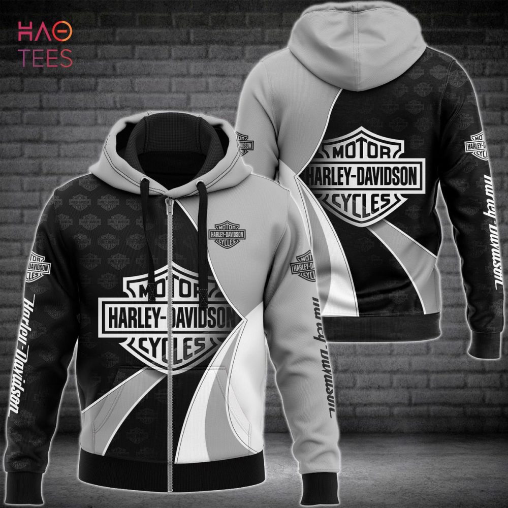 Harley Davidson Black Mix Grey Luxury Hoodie Limited Edition