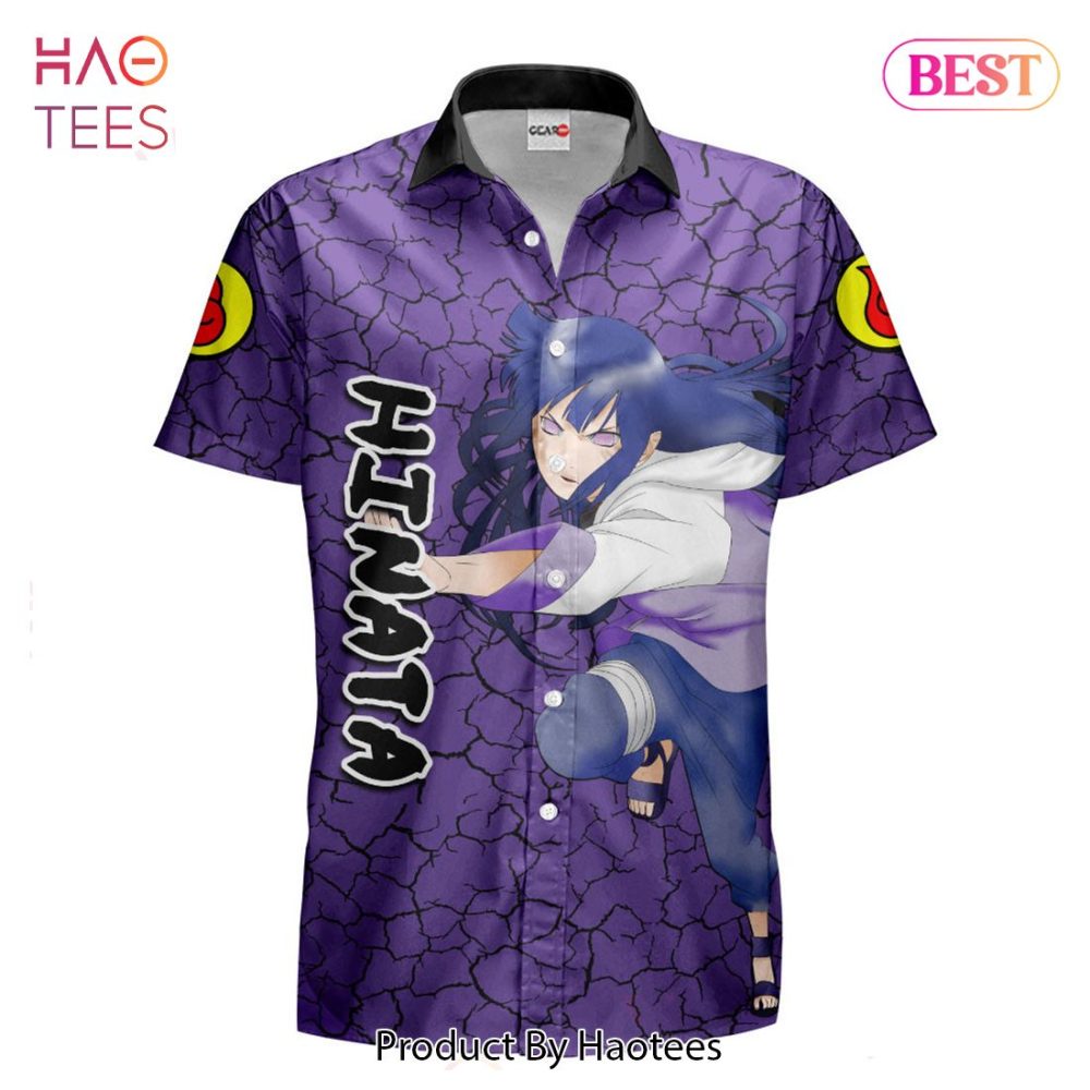 Hinata Hyuga Hawaiian Shirts Custom Anime Merch Clothes For Men Women - Image 2