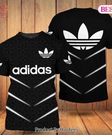 Adidas 3D T-Shirt Black Square Stripe Pattern