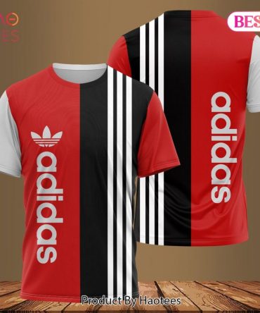 Adidas 3D T-Shirt Red Color Stripe Pattern