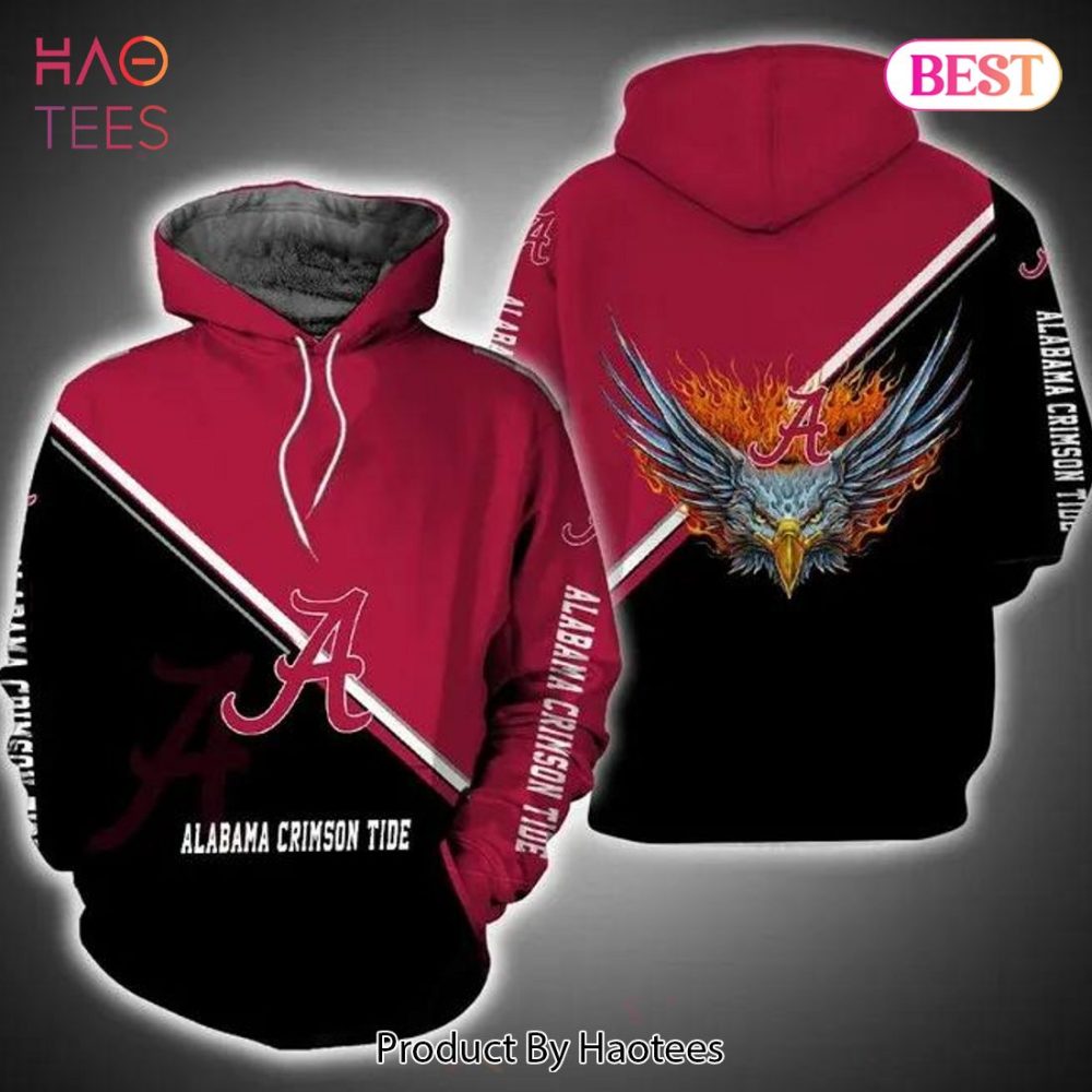 Alabama Crimson Tide Fire Eagle 3D Hoodie Alabama Crimson Tide