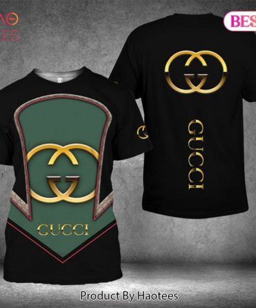 Gucci Big Logo Mix Green Black Color 3D T-Shirt