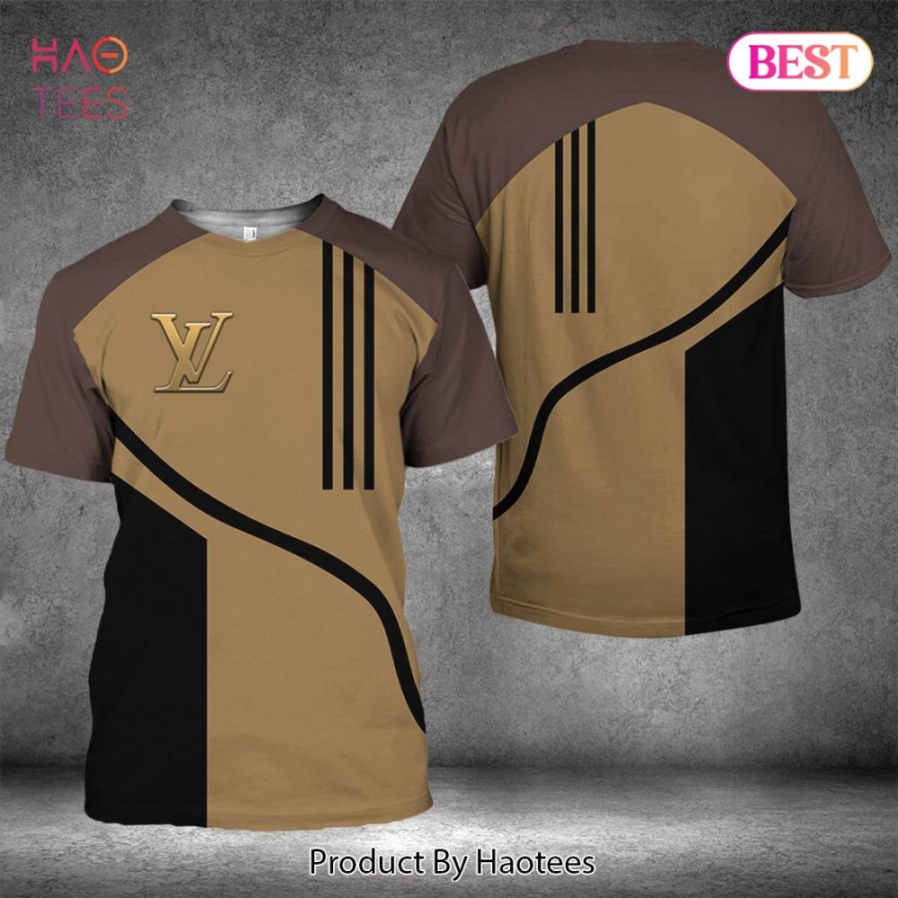 Louis Vuitton Luxurious Dark Color 3D T-Shirt Limited Edition