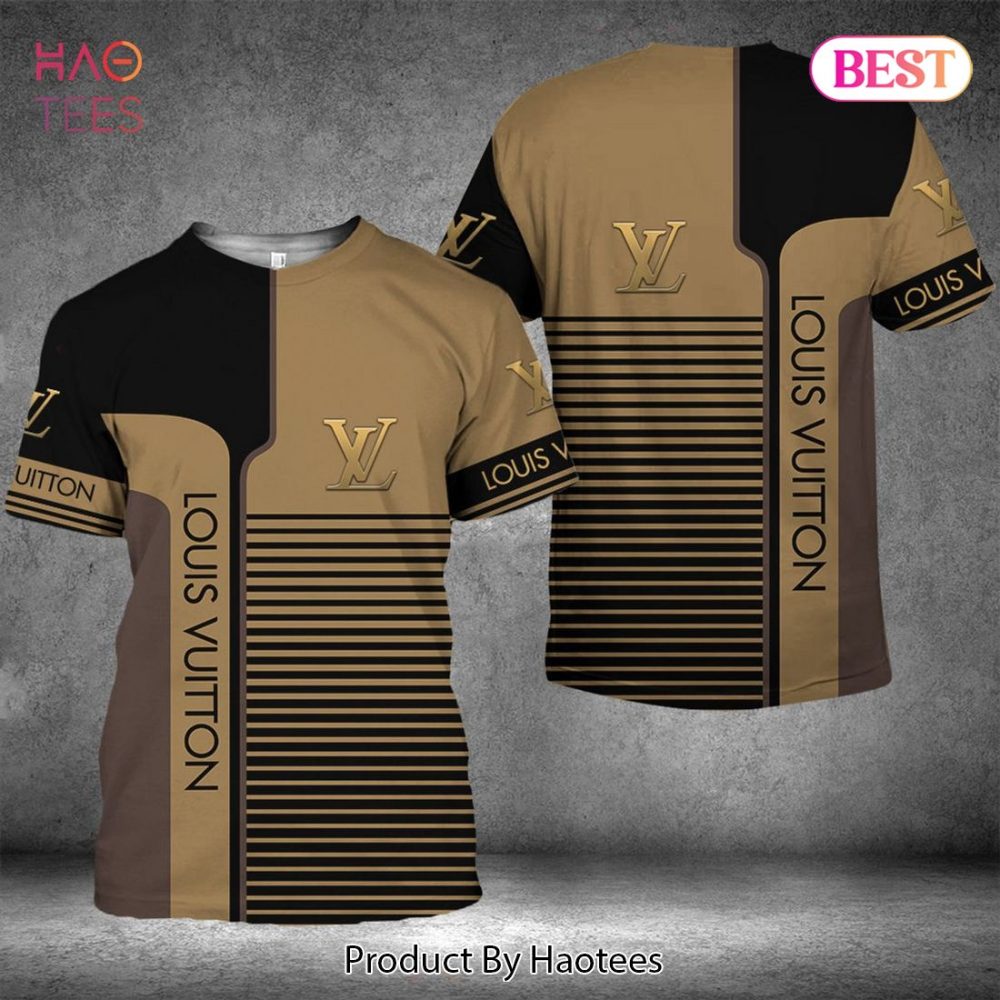Louis Vuitton Brand Brown Mix Black 3D T-Shirt