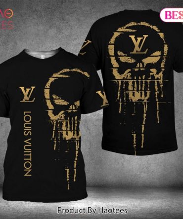 Louis Vuitton Mysterious Black Gold Brand 3D T-Shirt Limited Edition