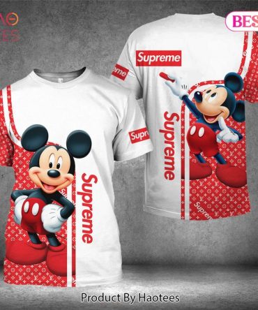 Supreme Brand Red Mix White 3D T-Shirt Limited Edition