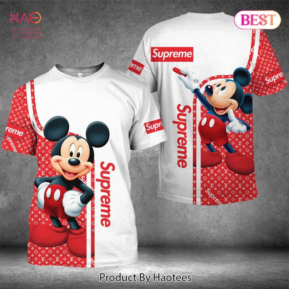 Supreme Brand Red Mix White 3D T-Shirt Limited Edition