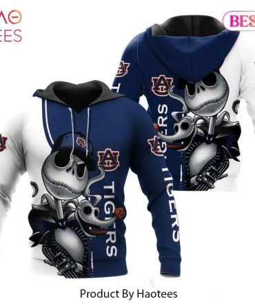 Auburn Tigers Jack Skellington And Zero 3D Hoodie Ncaa Football Gifts