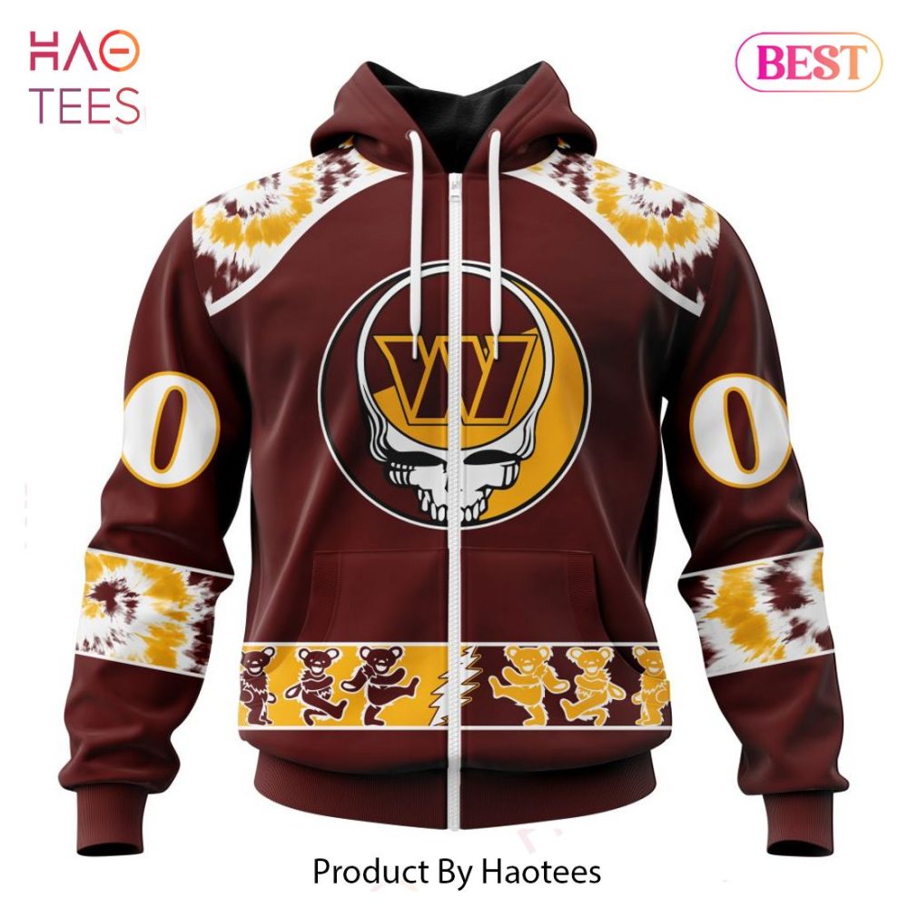 Washington Commanders Special Grateful Dead Design Hoodie - Image 2
