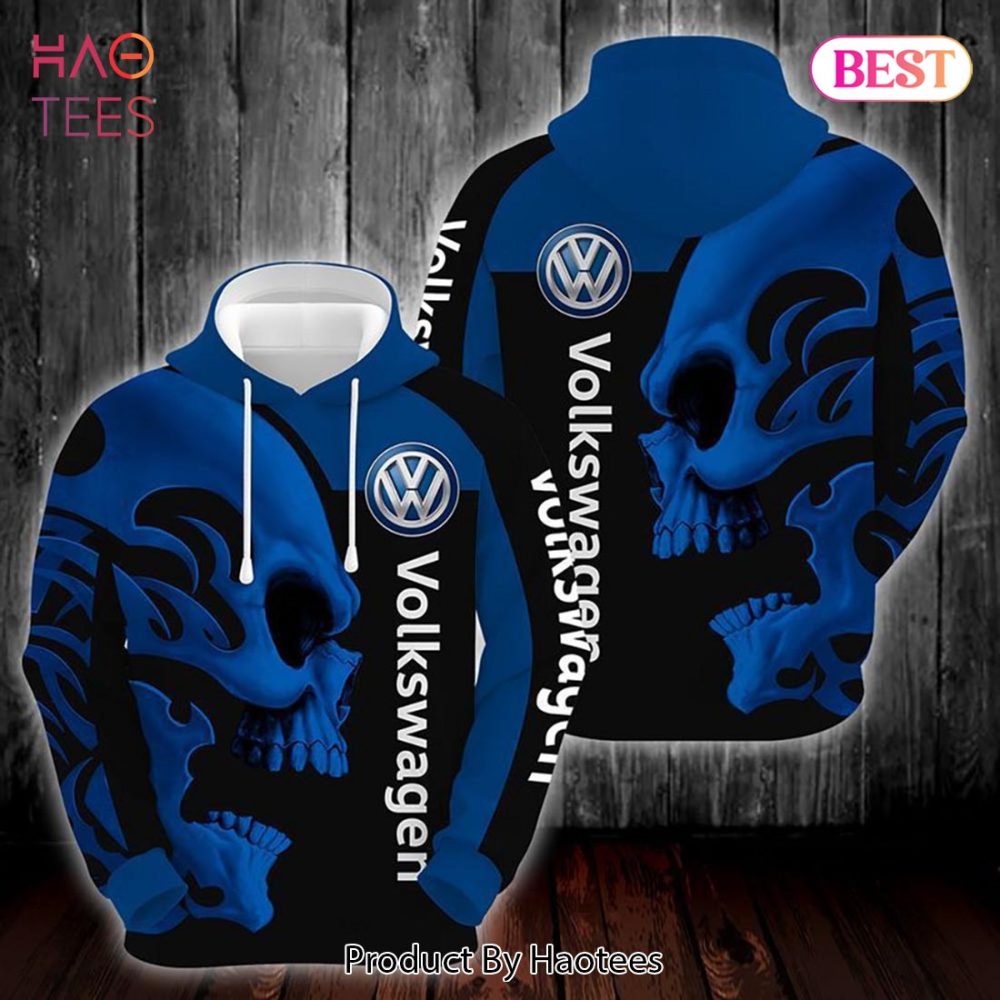 Volkswagen Skull Black Blue 3D Hoodie For Men For Women Volkswagen 3D Shirt