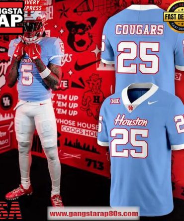 Houston Cougars 2025 Official Blue Edition Football Jersey