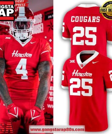 Houston Cougars 2025 Official Red Edition Football Jersey
