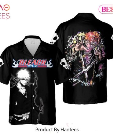 Ichigo Kurosaki Black Hawaiian Shirt Bleach Anime Shirt For Men Women