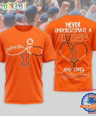 Illinois Fighting Illini Ncaa Game Day Nurse Limited 3D T Shirt