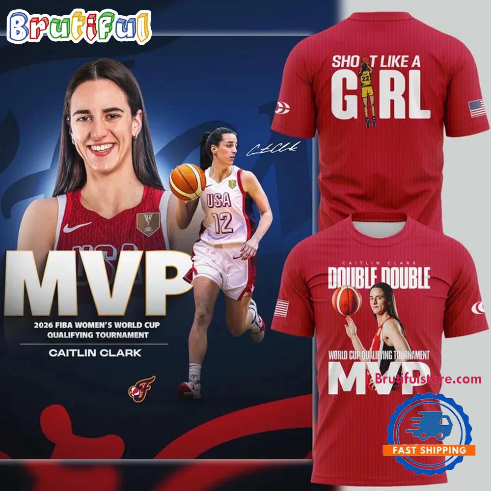 Indiana Fever Caitlin Clark Mvp Of The 2026 Fiba Women’S World Cup Qualifying Tournament T Shirt