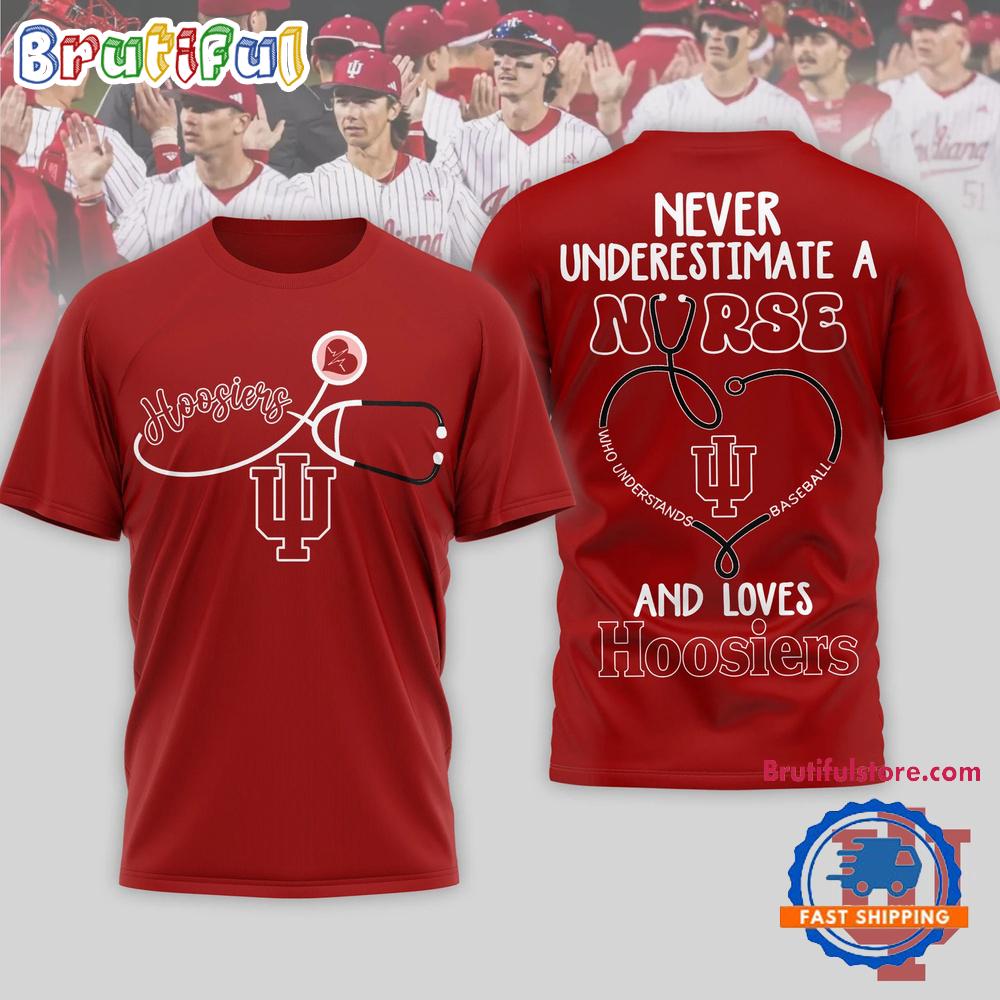 Indiana Hoosiers Ncaa Game Day Nurse Limited 3D T Shirt