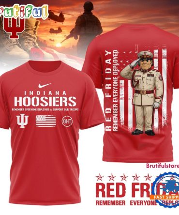 Indiana Hoosiers Ncaa Red Friday Remember Everyone Deployed Limited 3D Shirt