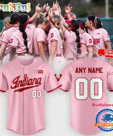 Indiana Hoosiers Softball Pink Uniform 2026 Limited Edition Baseball Jersey