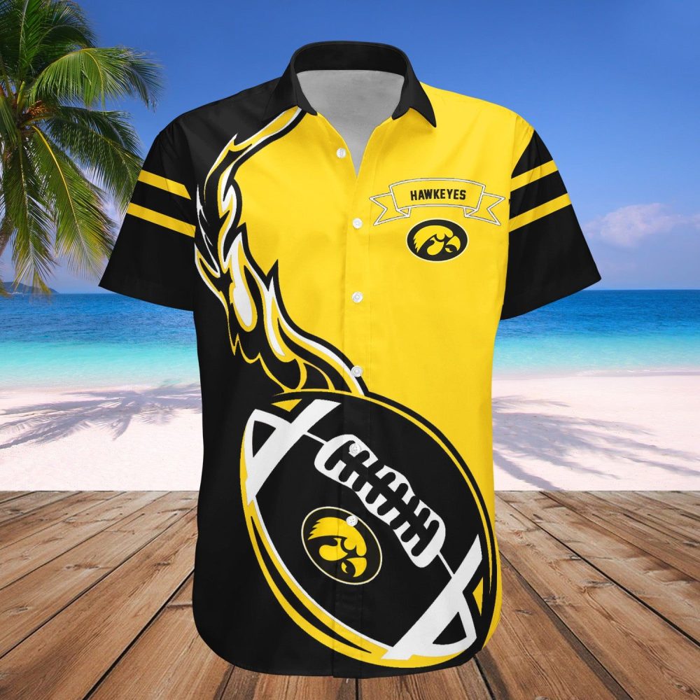 Iowa Hawkeyes Hawaii Shirt Flame Ball – Ncaa