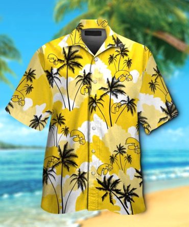 Iowa Hawkeyes Short Sleeve Button Up Tropical Hawaiian Shirt