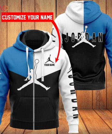Jordan White Blue Black Luxury Hoodie Limited Edition