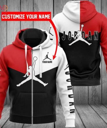 Jordan Red White Black Luxury Hoodie Pod Design