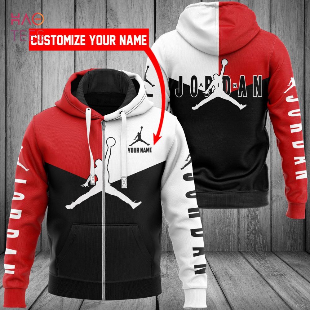 Jordan Red White Black Luxury Hoodie Pod Design