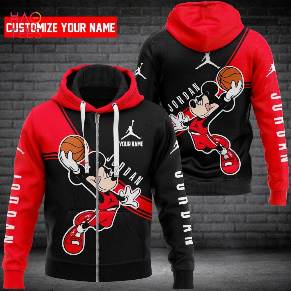 Jordan Red Mickey Luxury 3D Hoodie Pod Design