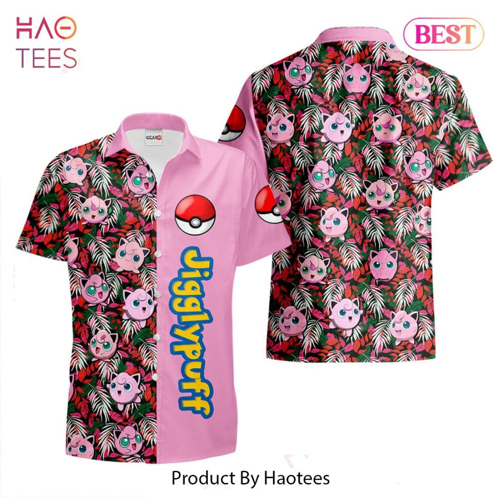 Jigglypuff Hawaiian Shirts Custom Anime Merch Clothes For Men Women Hot Trend 2023