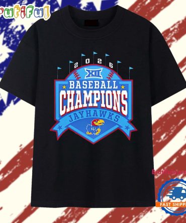 Kansas Jayhawks Big 12 Baseball Regular Season Champions 2026 Logo T Shirt