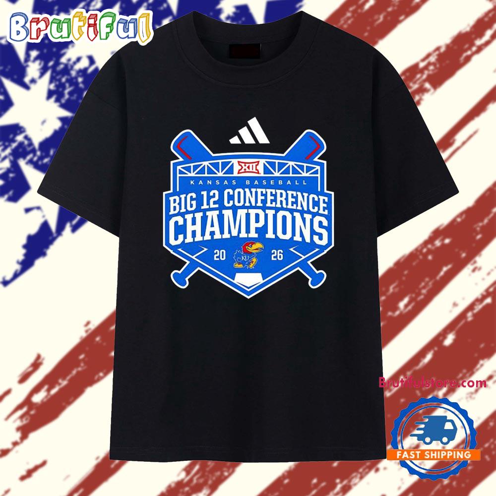 Kansas Jayhawks Big 12 Baseball Regular Season Champions 2026 T Shirt