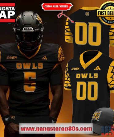 Kennesaw State Owls Black Uniform Custom Football Jersey
