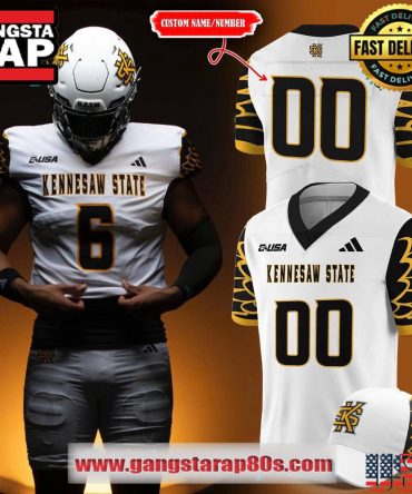 Kennesaw State Owls White Uniform Limited Edition Customfootball Jersey