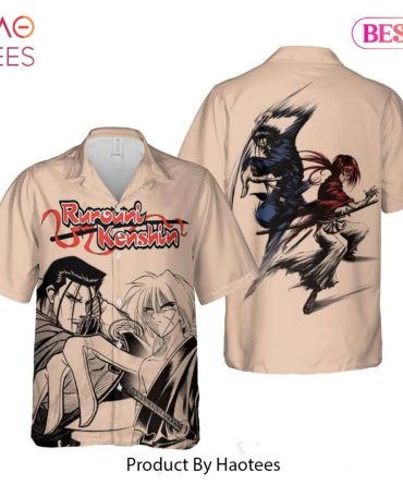 Kenshin And Saito Hawaiian Shirt Rurouni Kenshin Anime Shirt For Men Women