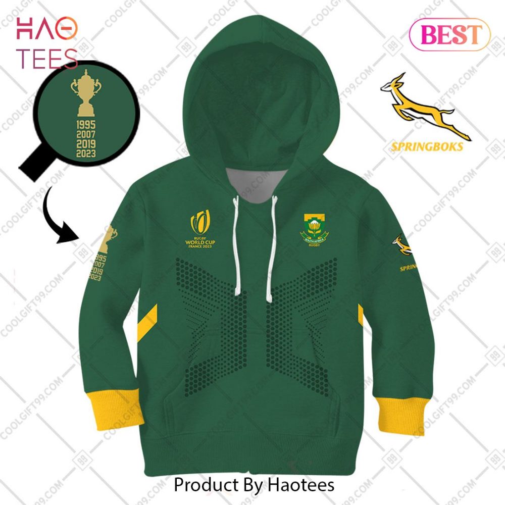 Kid Rugby World Cup 2023 Champion Springboks South Africa Rugby Home Jersey Style Kid Hoodie, T-Shirt, Zip Hoodie, Sweatshirt - Image 2