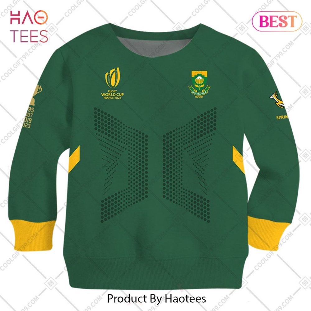 Kid Rugby World Cup 2023 Champion Springboks South Africa Rugby Home Jersey Style Kid Hoodie, T-Shirt, Zip Hoodie, Sweatshirt - Image 3