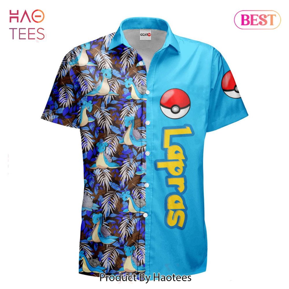 Lapras Hawaiian Shirts Custom Anime Merch Clothes For Men Women - Image 2
