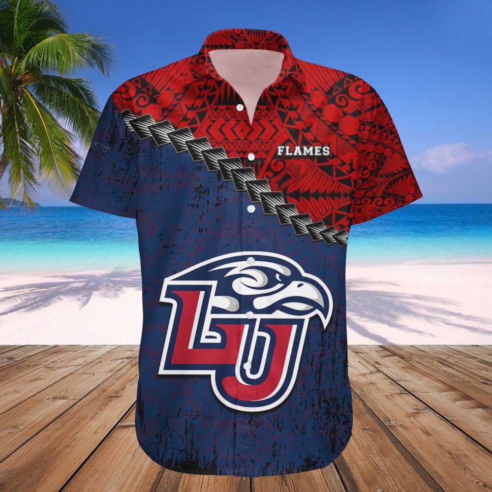 Liberty Flames Hawaii Shirt Grunge Polynesian Tattoo – Ncaa