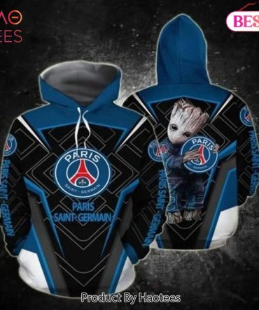 Baby Groot Hug Paris Saint Germain 3D Hoodie Gift For Fan