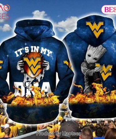 Baby Groot It'S My West Virginia Mountaineers Dna 3D Hoodie Ncaa Gifts
