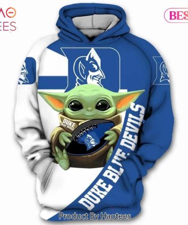 Baby Yoda Hug Ball Duke Blue Devils 3D Hoodie Duke Blue Devils Gifts For Men