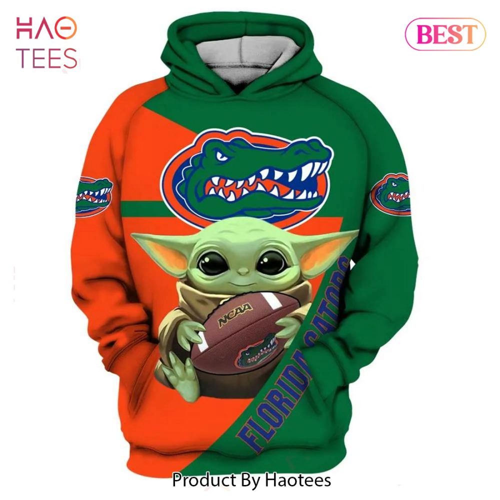 Baby Yoda Hug Ball Florida Gators 3D Hoodie Gifts For Florida Gators Fans