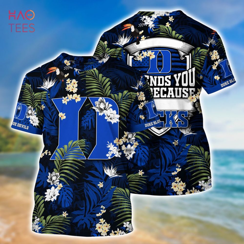 Duke Blue Devils Summer Hawaiian Shirt, With Tropical Patterns For Fans - Image 2