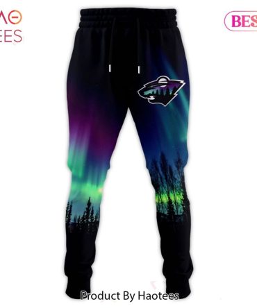 Nhl Minnesota Wild Special Pants Design With Northern Lights Hoodie
