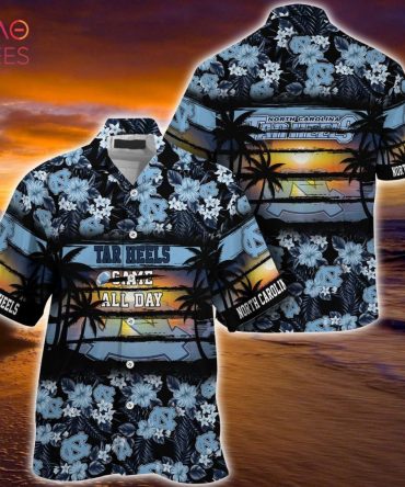 North Carolina Tar Heels Summer Hawaiian Shirt, Floral Pattern For Sports Enthusiast This Year