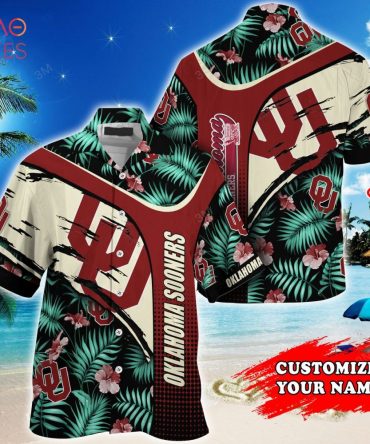 Oklahoma Sooners Customized Summer Hawaiian Shirt, With Tropical Pattern For Fans