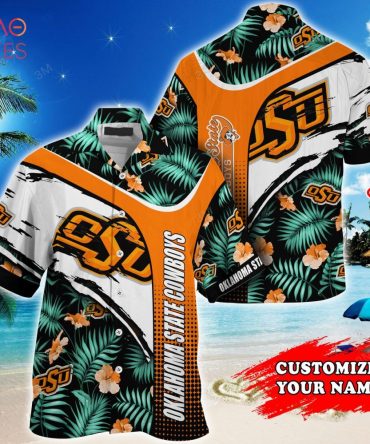 Oklahoma State Cowboys Customized Summer Hawaiian Shirt, With Tropical Pattern For Fans