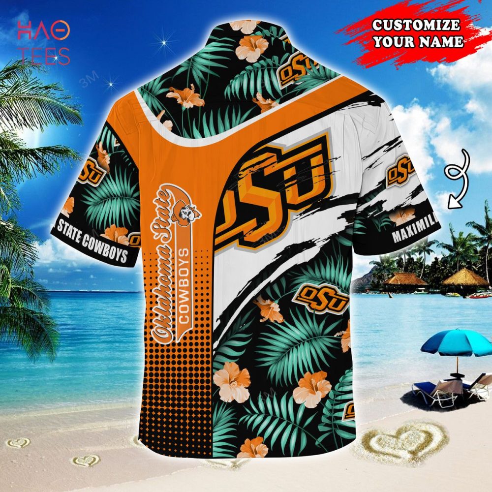 Oklahoma State Cowboys Customized Summer Hawaiian Shirt, With Tropical Pattern For Fans - Image 2