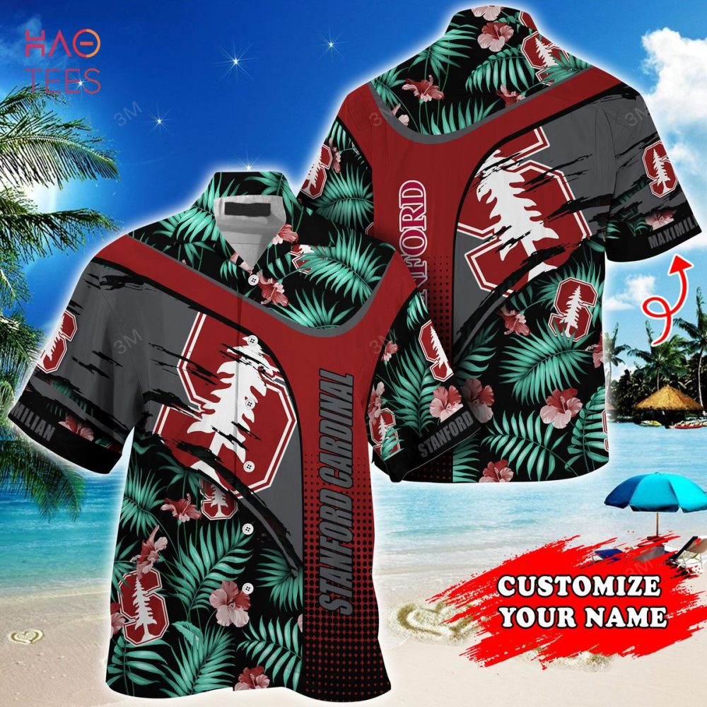 Stanford Cardinal Customized Summer Hawaiian Shirt, With Tropical Pattern For Fans
